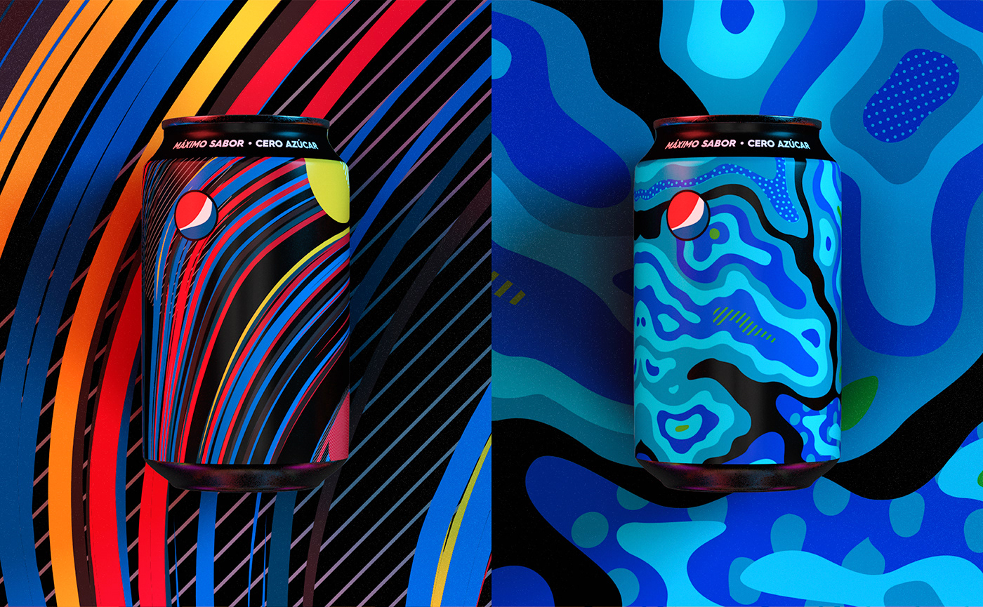 can pepsi design Young Lions colombia black textures Patterns adobeawards