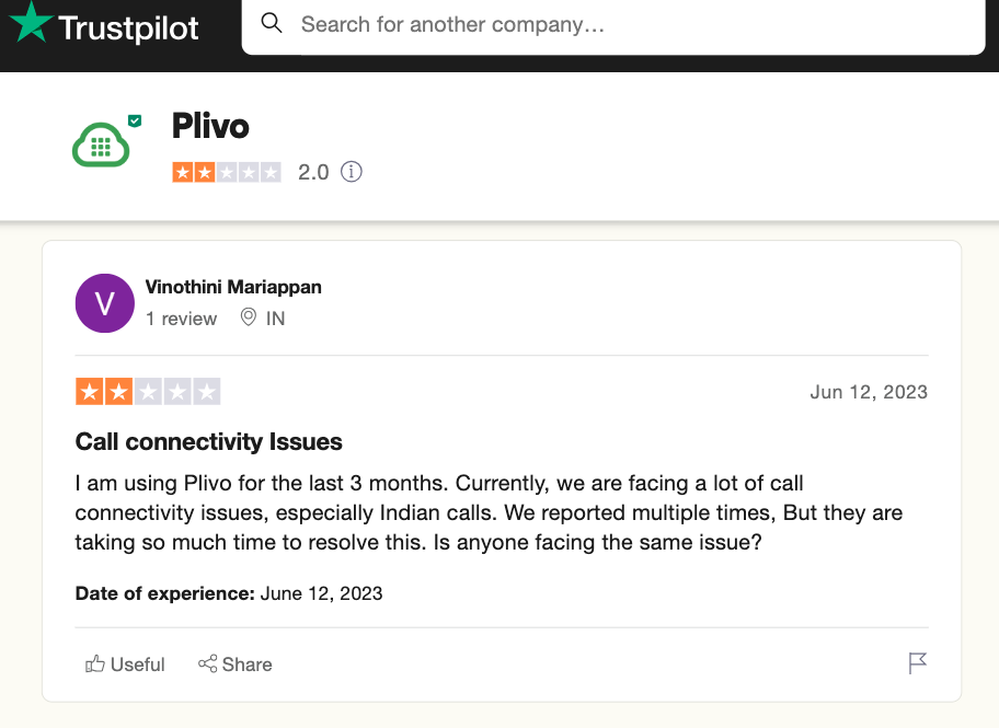 The Top Best Text Message Service Providers In The UK | Plivo's customer review