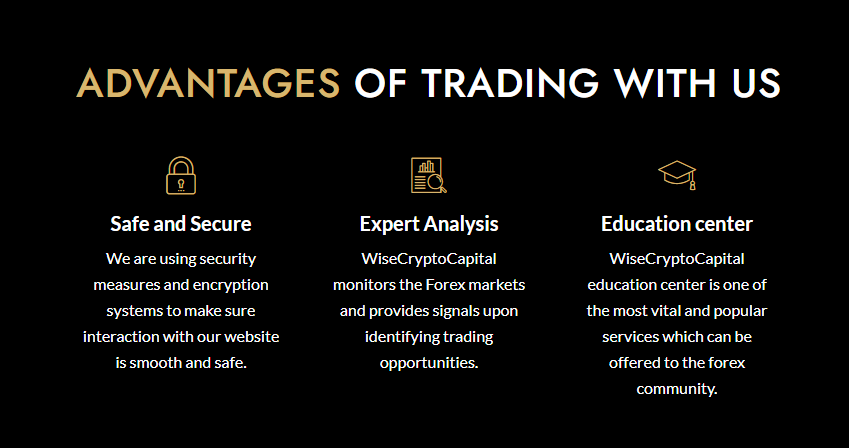 advantages of trading with WiseCryptoCapital