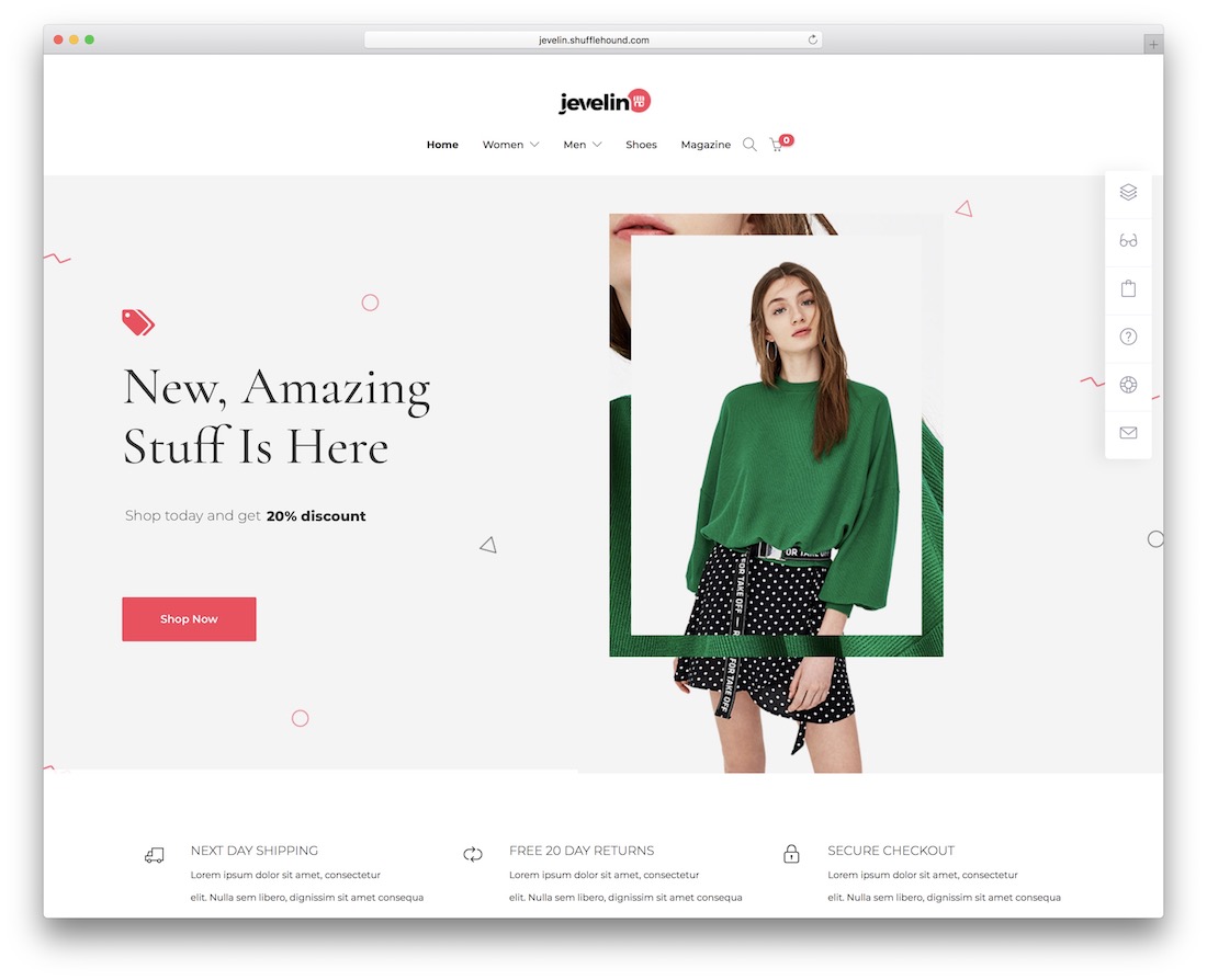 tema de comercio electrónico de moda jevelin