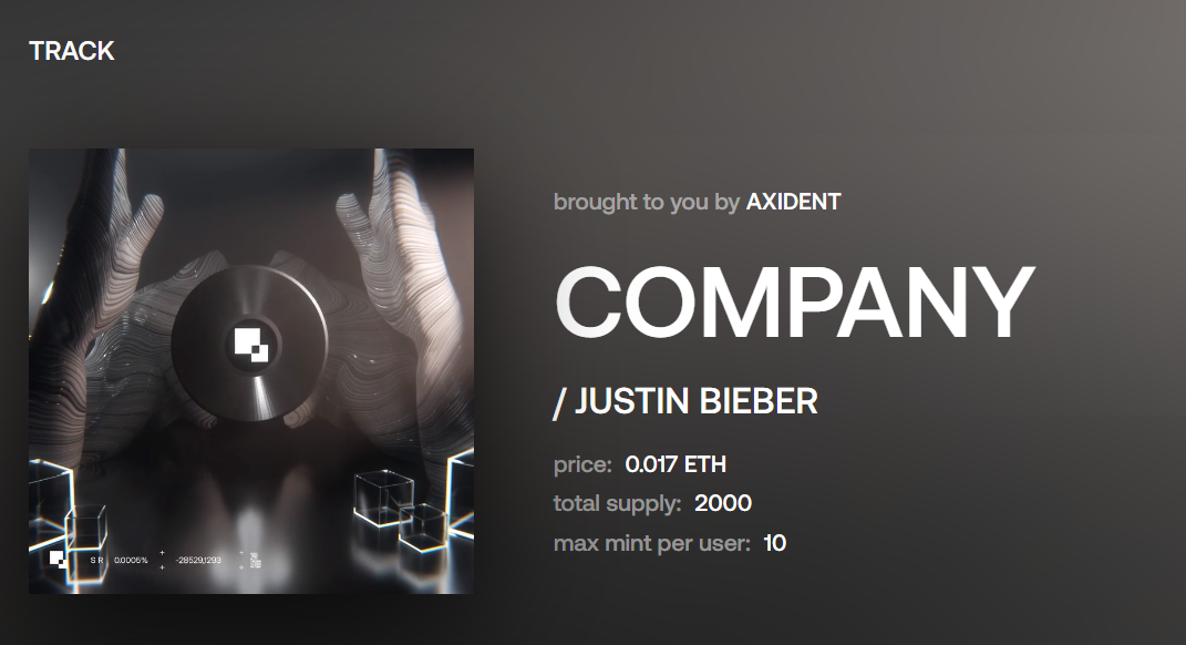 Company NFT by Justin Bieber