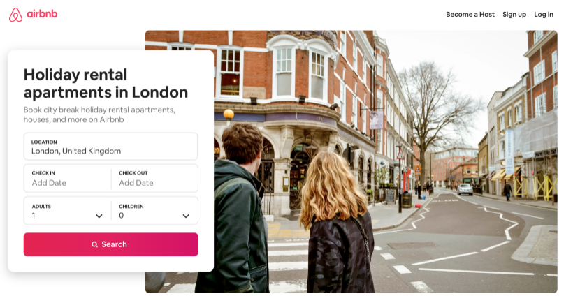how AirBNB created their landing page