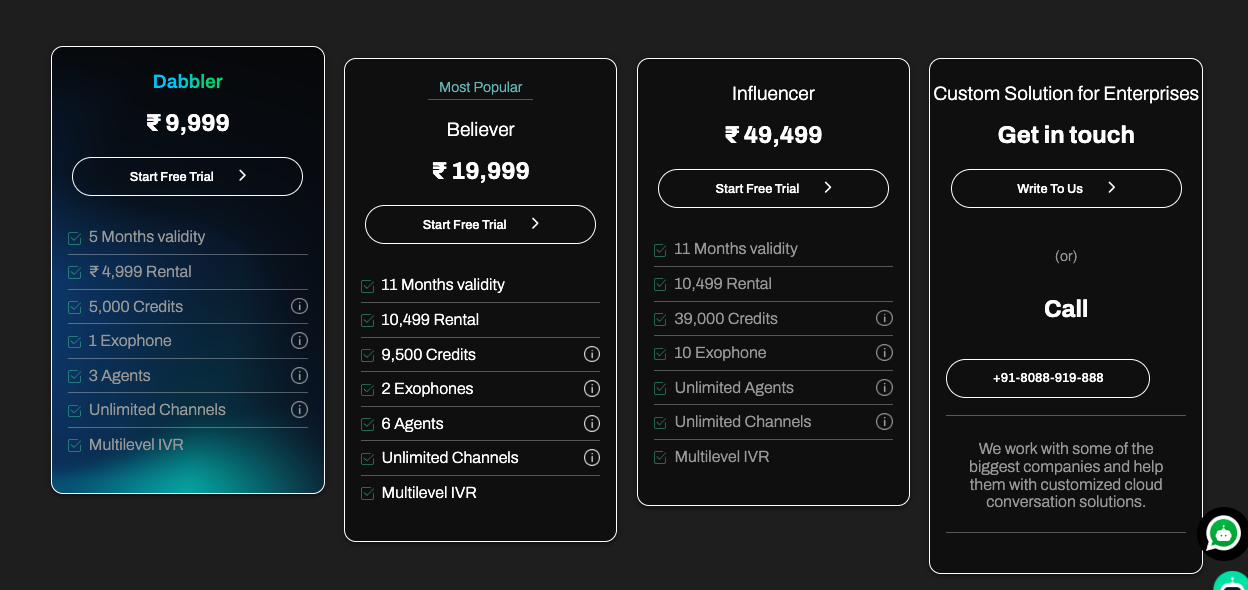 SMS APIs in India | Exotel pricing