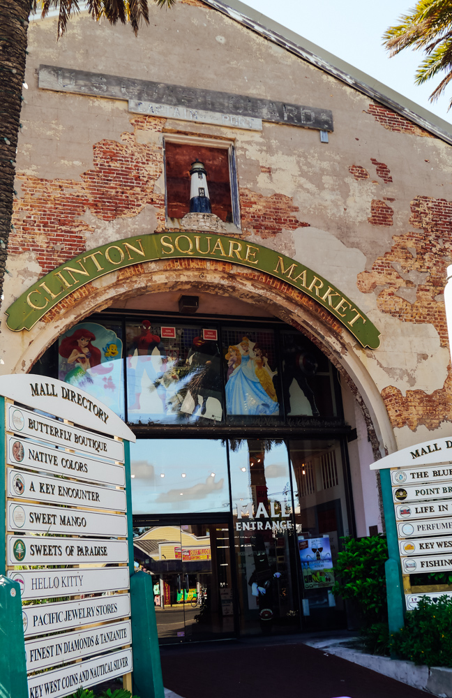 Key west old town clinton square market