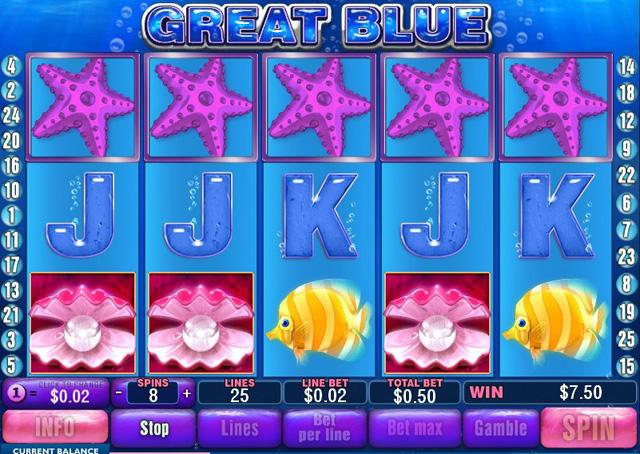 Some facts about Great Blue slot game machine