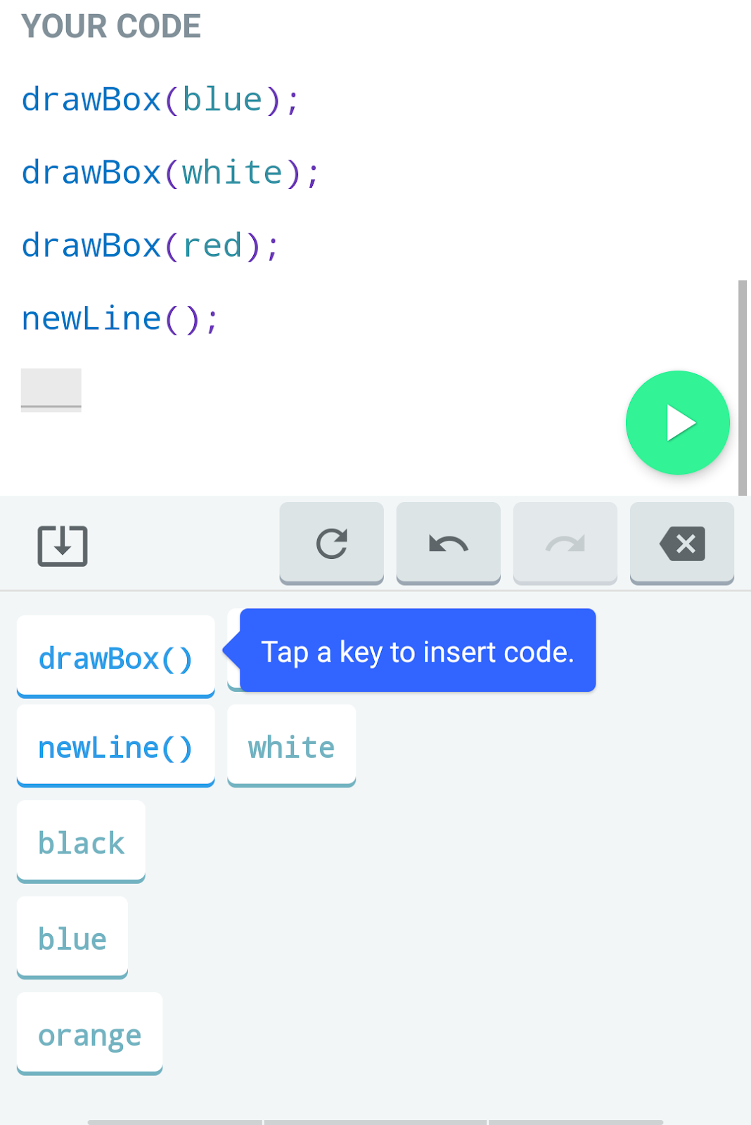 Grasshopper coding keyboard.