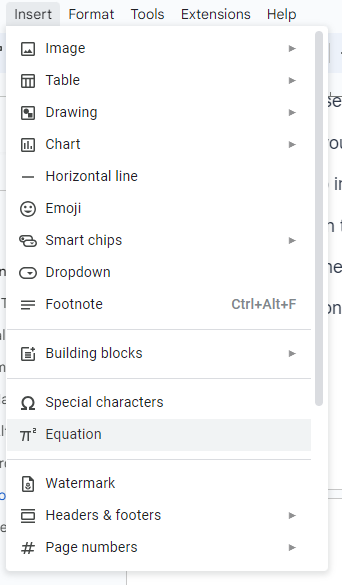 inserting seven-eighths symbol using equation tab