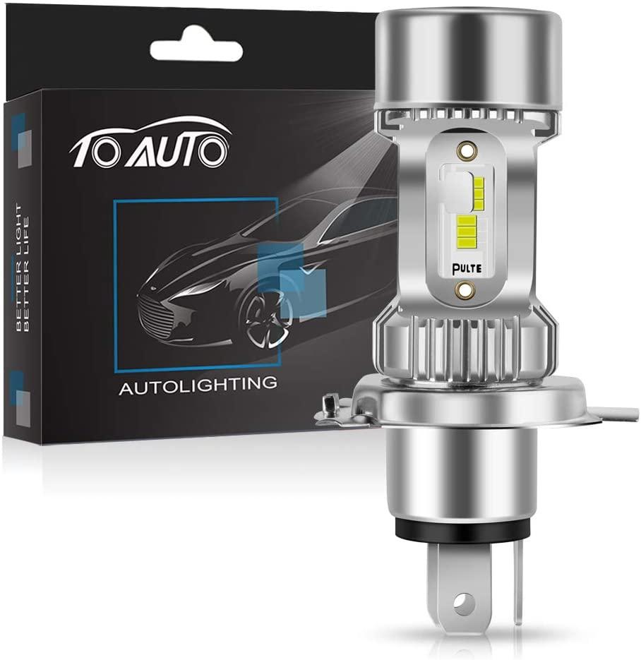 TOAUTO H4 LED Headlight Bulb Motorcycle High Low Beam
