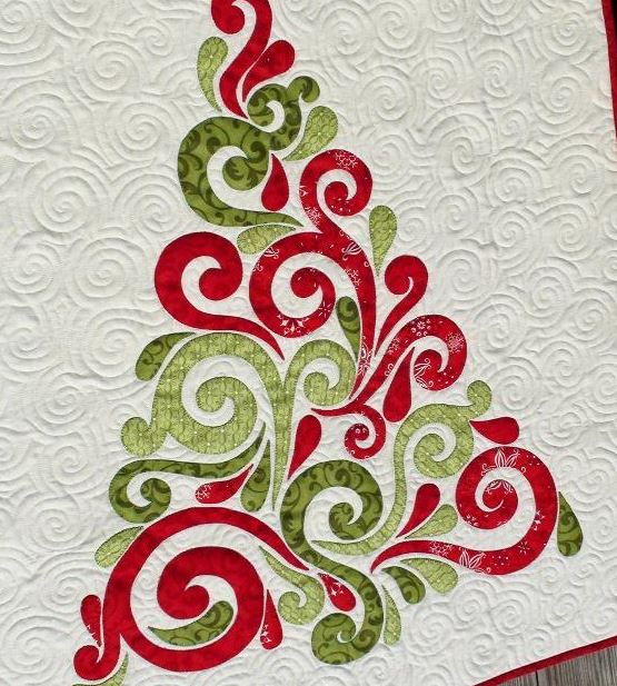 Swirly Christmas Tree Quilt - Bluprint 