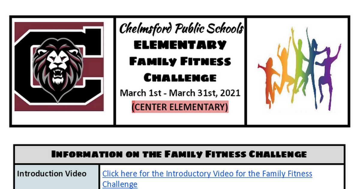 Copy of Family Fitness Challenge Flyer - CE
