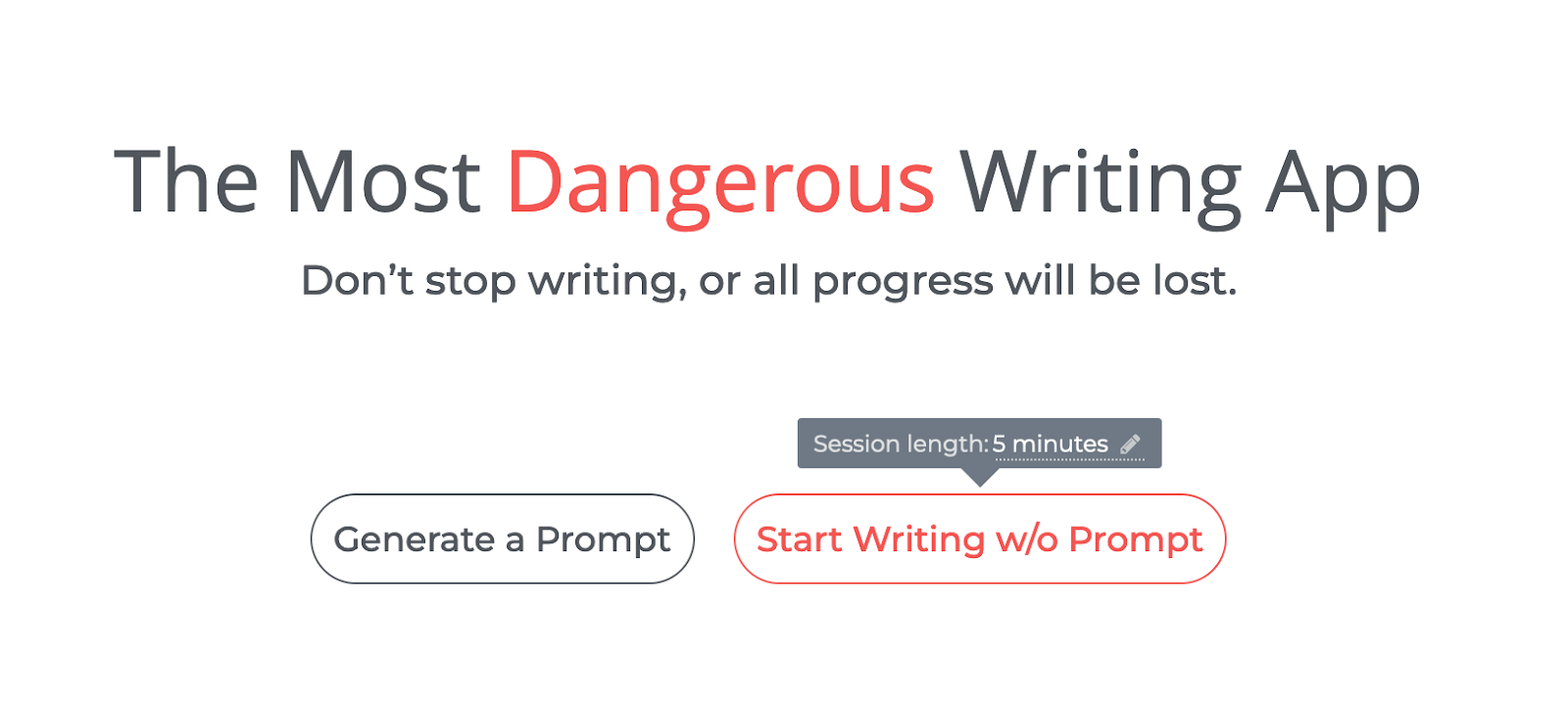 The most dangerous writing app