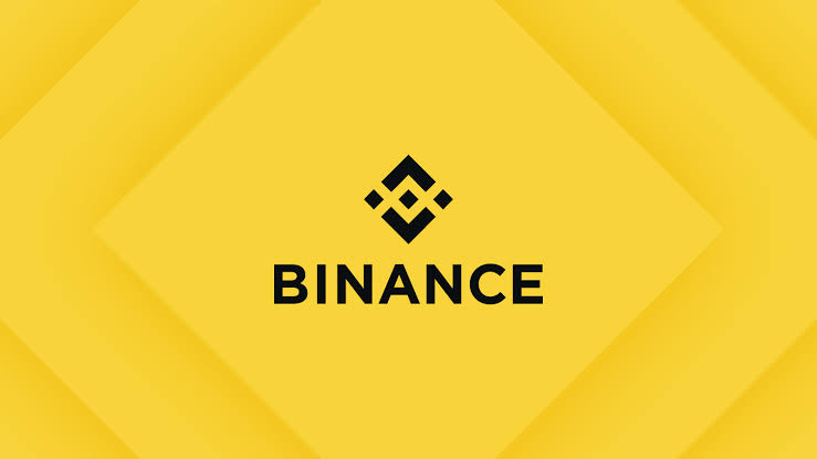 Binance logo in black text on hd yellow background to save in dollars