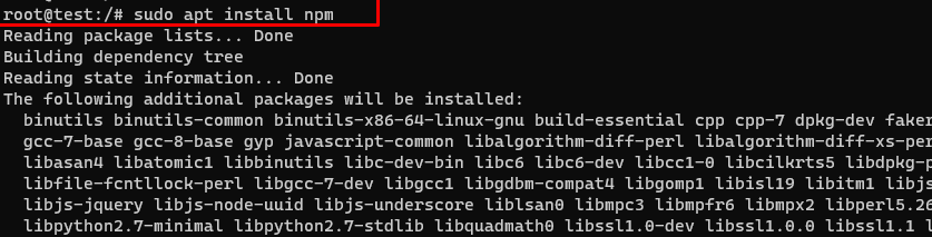 Installing Node js from the Default Ubuntu Repository