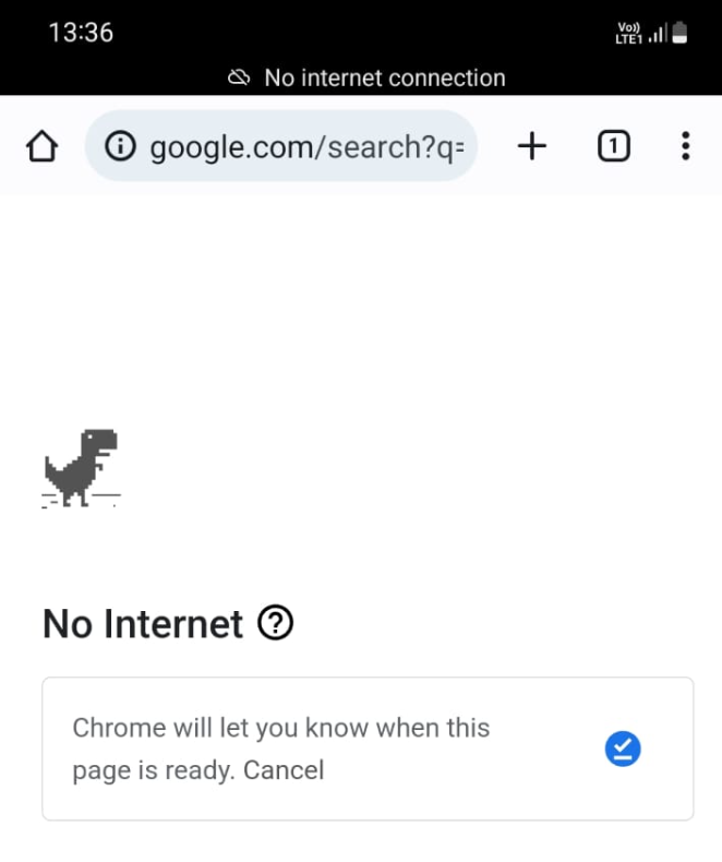 No internet connection problem