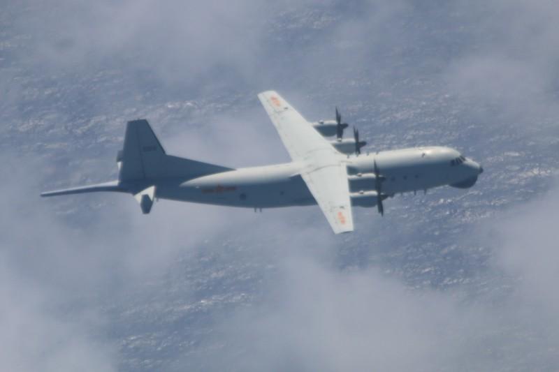 國防部發布訊息，指中共一架運八反潛機擾我西南空域（國防部提供）