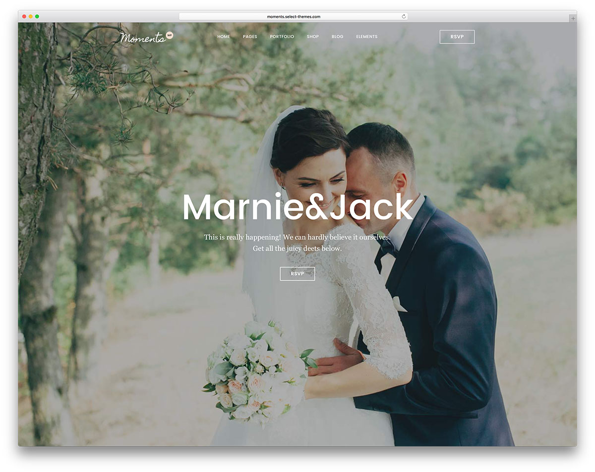 tema moderno de wordpress de boda