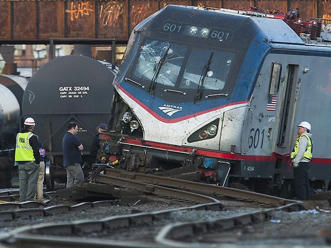 Image result for amtrak crash philadelphia engine