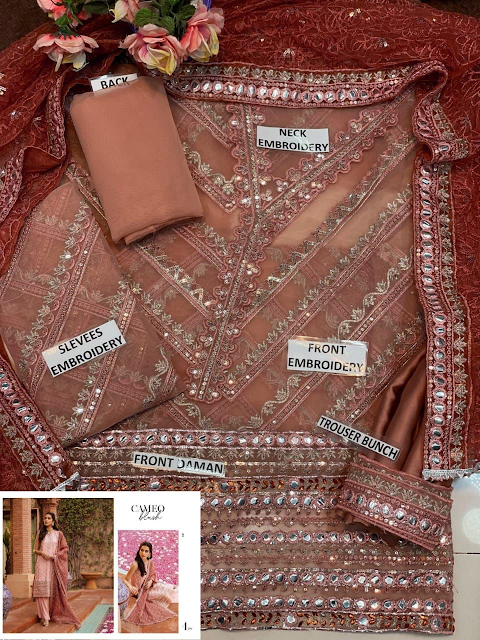 Cross Stitch Master Replica Same As original  Stuff Shirt Organza Dupatta Net Appi Store