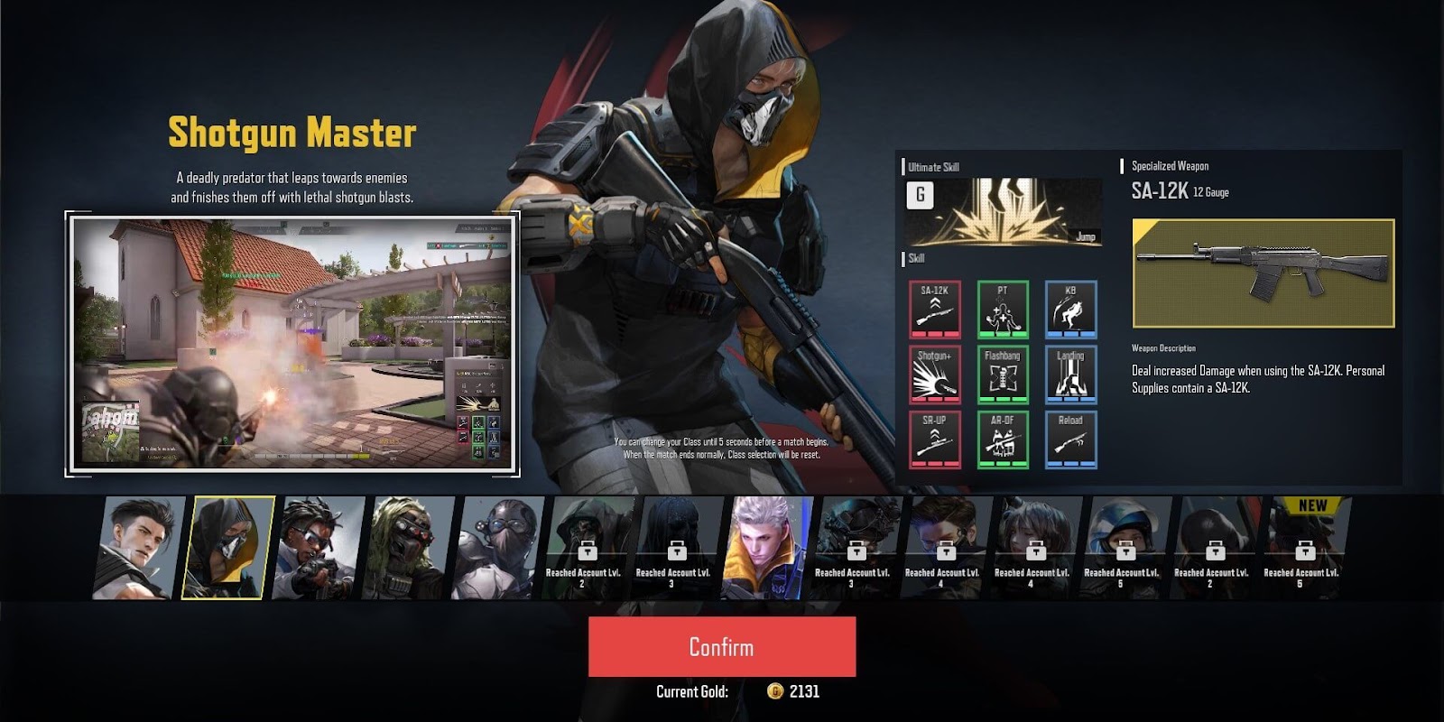Shotgun Master Super People Class Selection Screen
