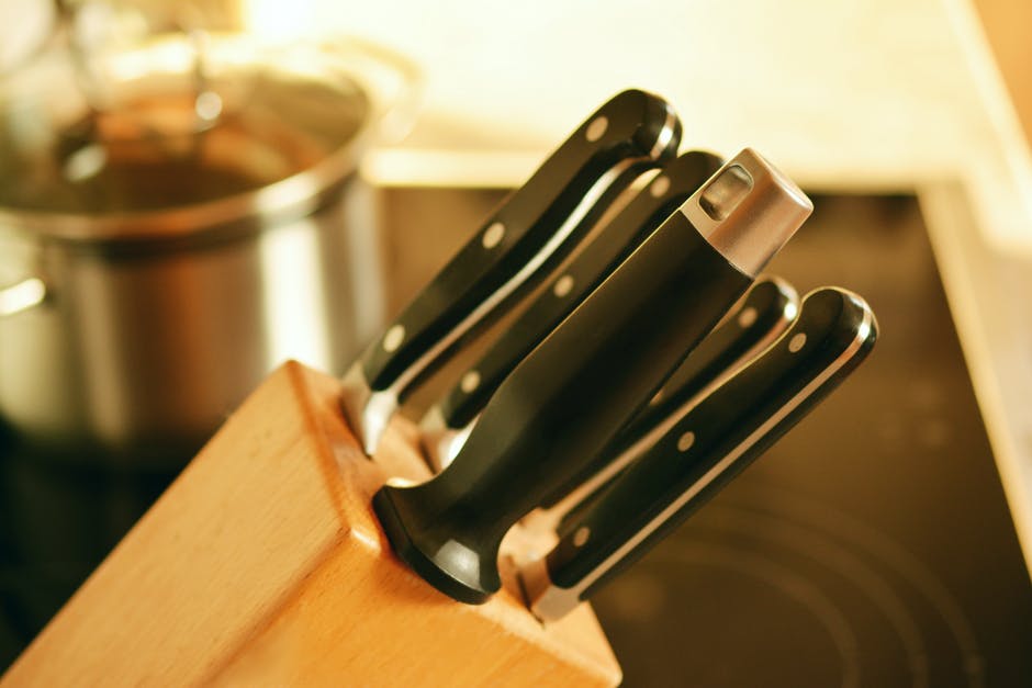 cooking knives, kitchen utensil, knives