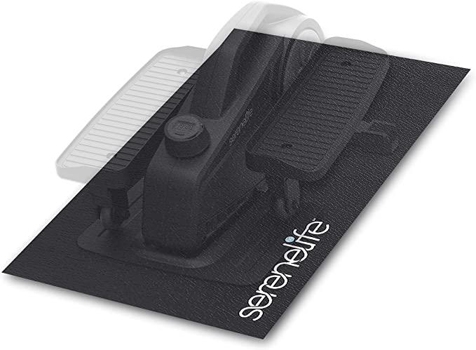 Elliptical Fitness Exercise Equipment Mat - Exercise Machine Floor Mat, Elliptical Mat, Fitness Mat, Gym Mat, Jump Rope Mat w/ Durable with Non-Slip Texture - SereneLife SLELMAT5, assorted