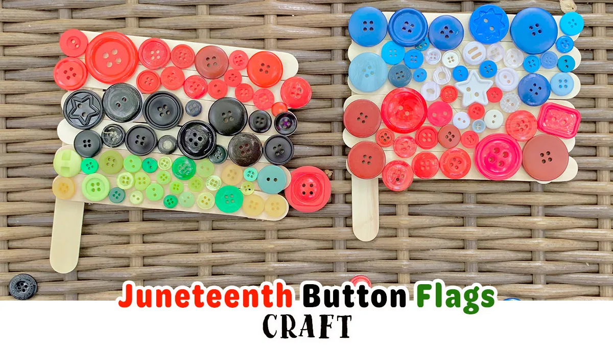 Juneteenth button flag: celebrate Juneteenth