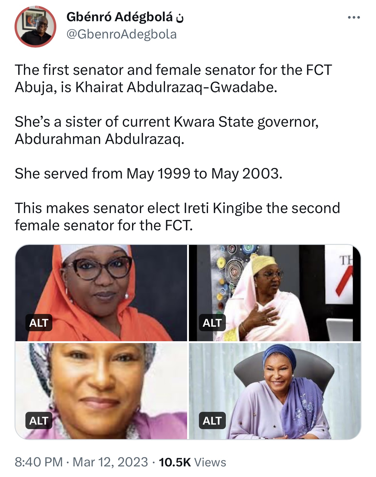 First Female Senator