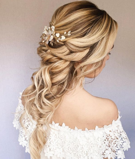 curly wedding braids