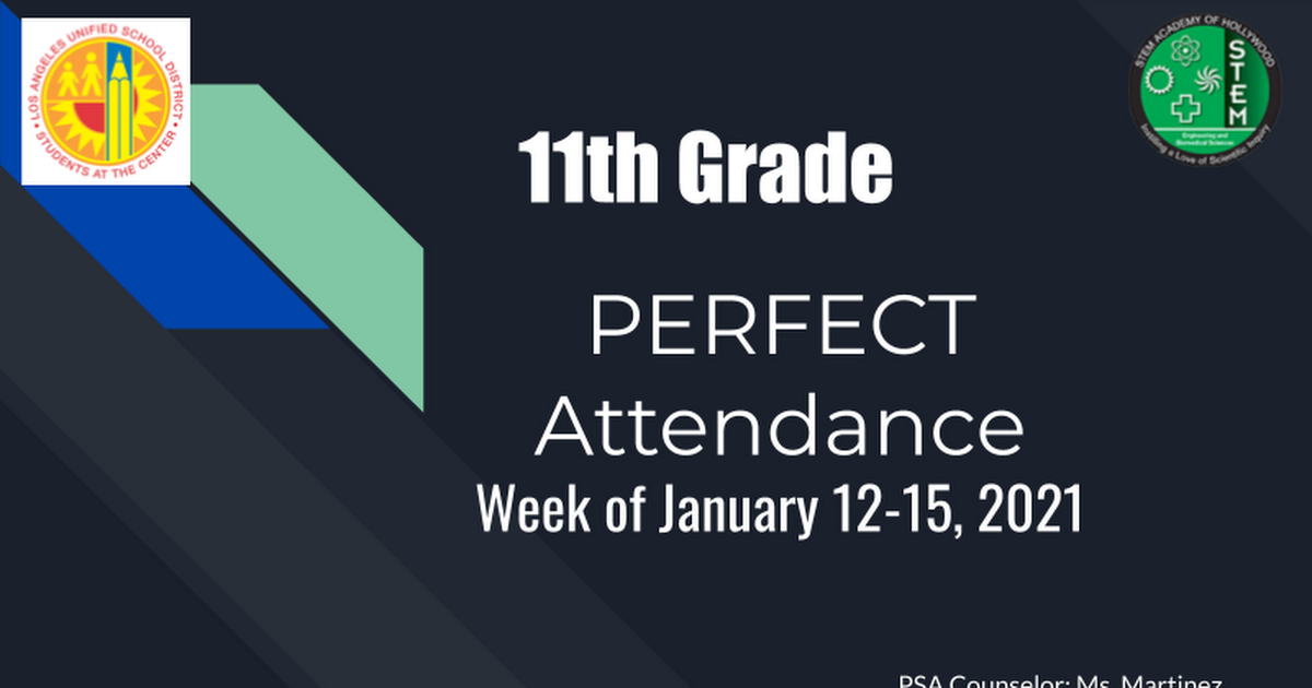 11TH PERFECT Jan 12-15, 2021