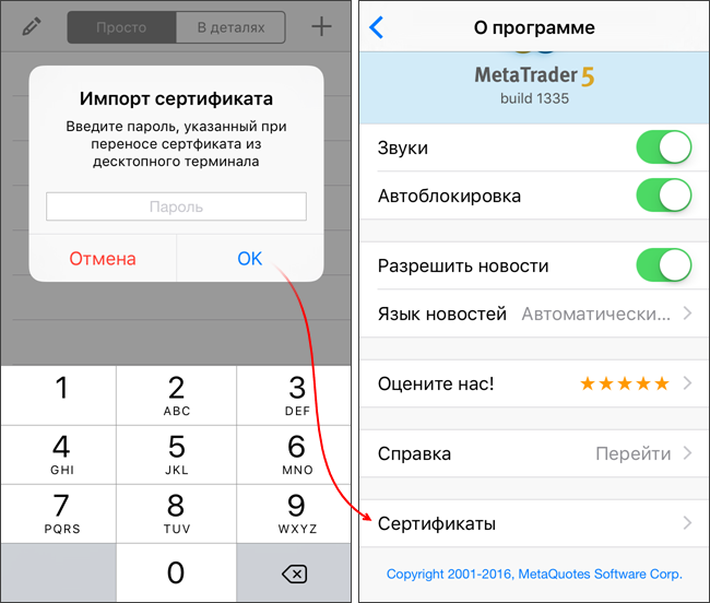 Импорт SSL сертификата на мобильное устройство iPhone