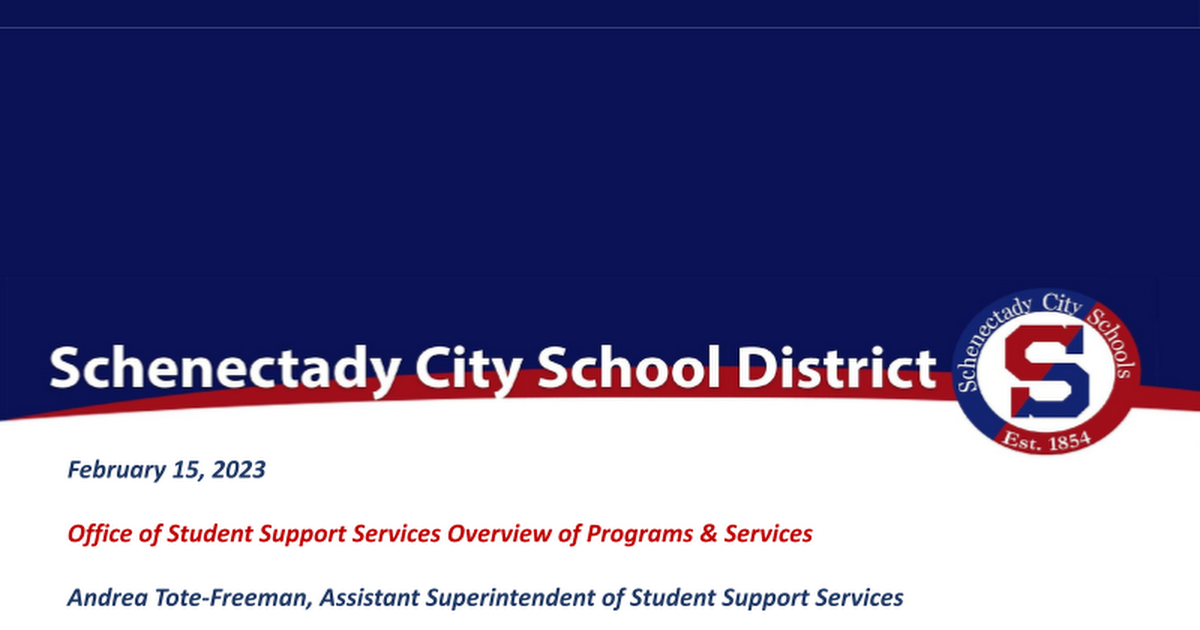 Office of Student Support Services-newsletter