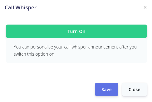 What is a Call Whisper?