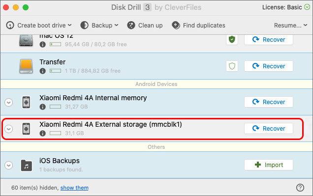 restore recently deleted pictures from samsung galaxy internal memory with disk drill