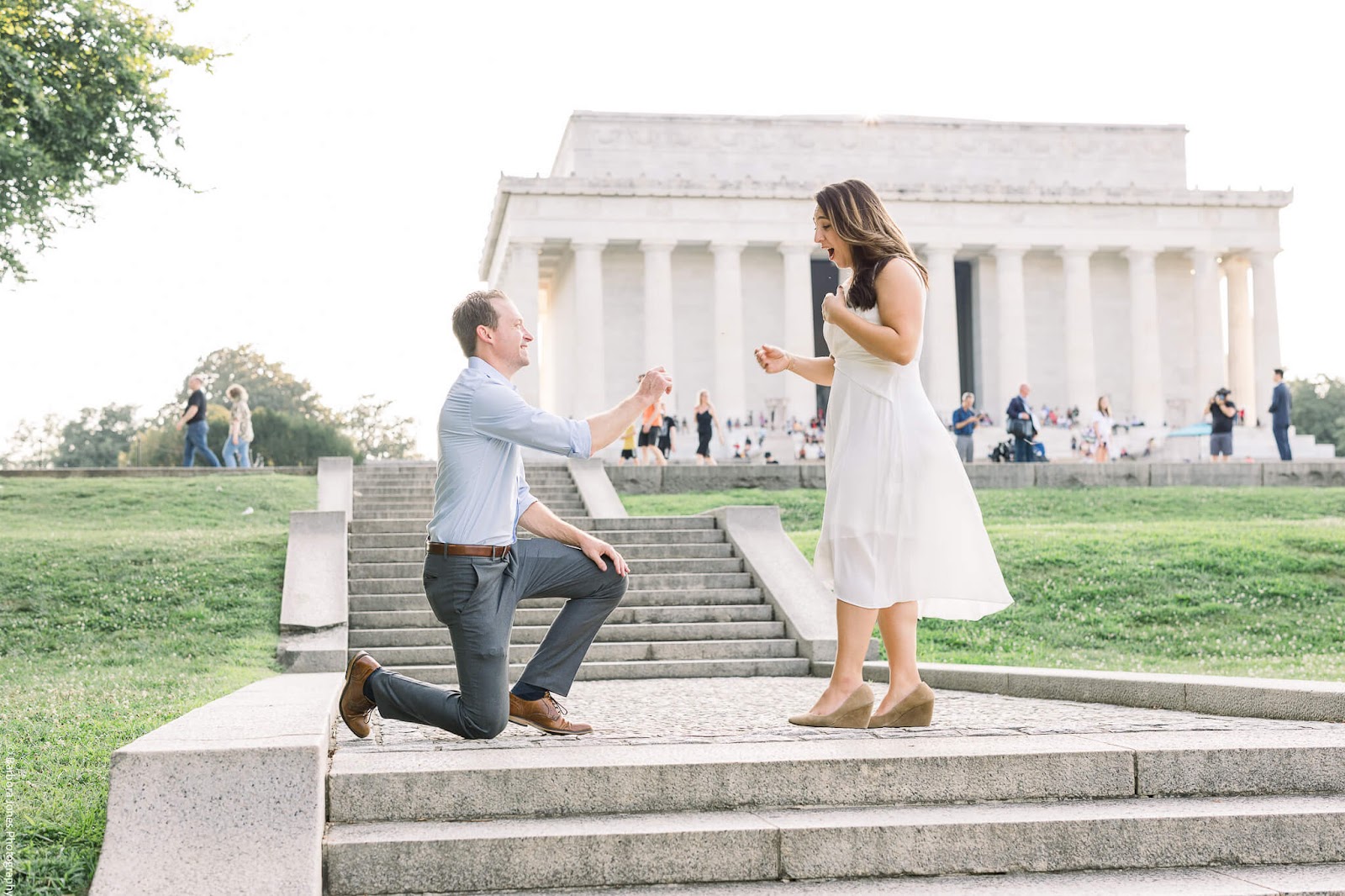 Stairsteps couple proposal