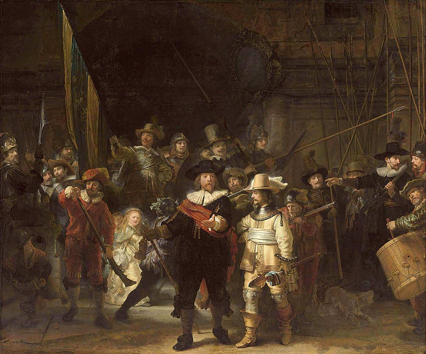 rembrandt baroque painter night watch painting