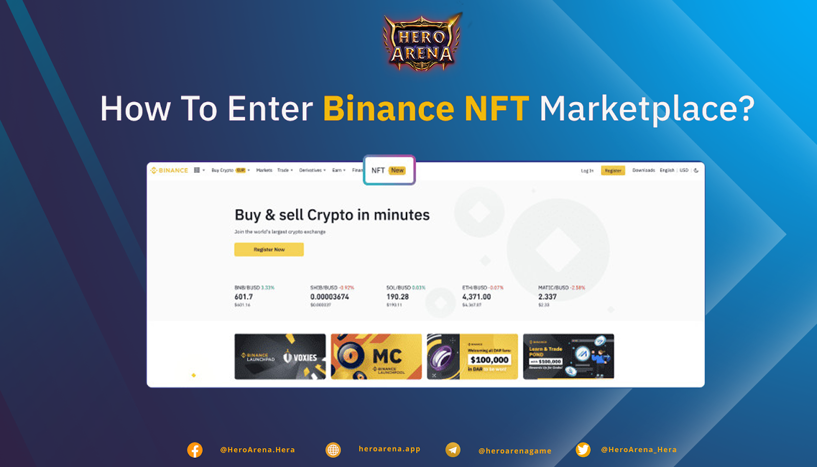 How to Purchase Hero Arena Mystery Boxes on Binance NFT ...
