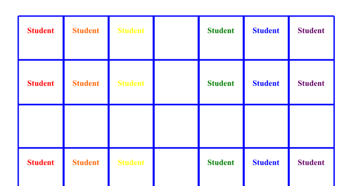 SEATING CHART doc Google Drive