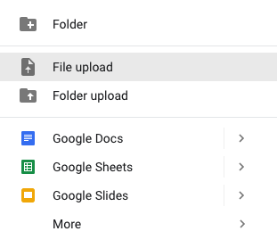 File Upload on Google Drive