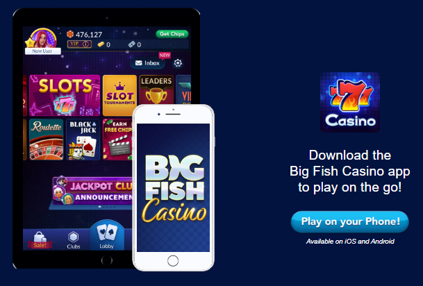 Big Fish casino sur mobile