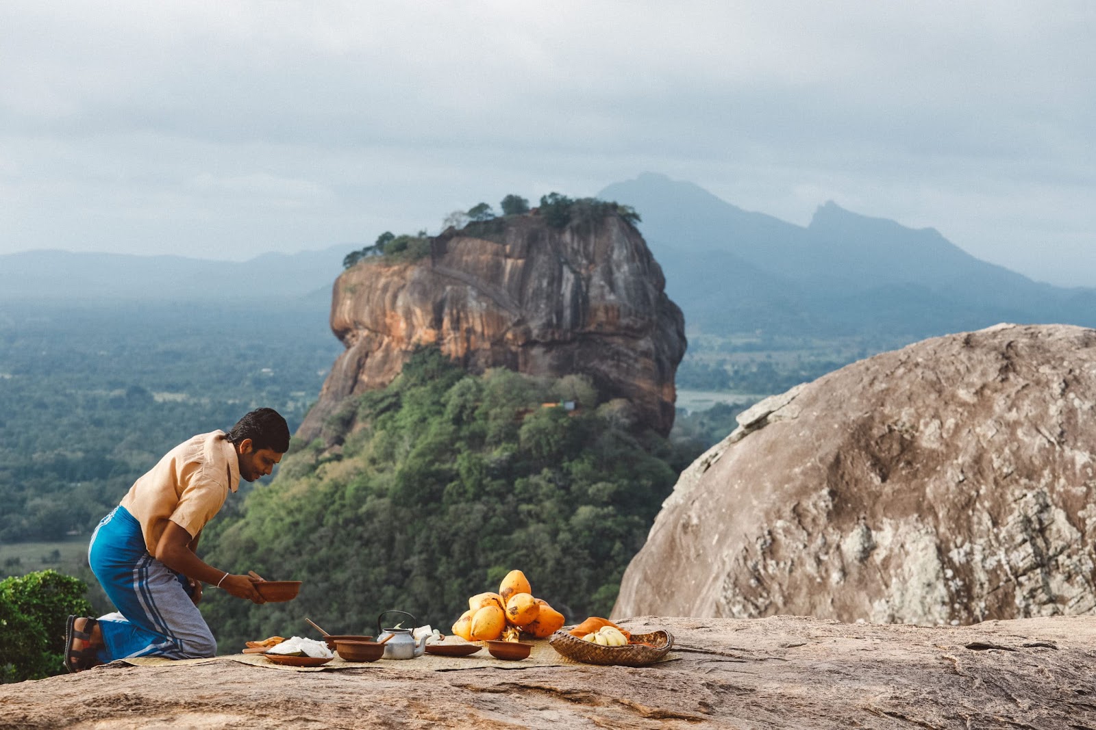 Pidurangala Rock with a view of Sigiriya