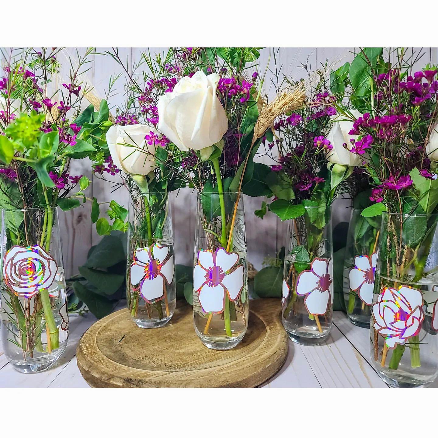 adhesive vinyl on glass jars