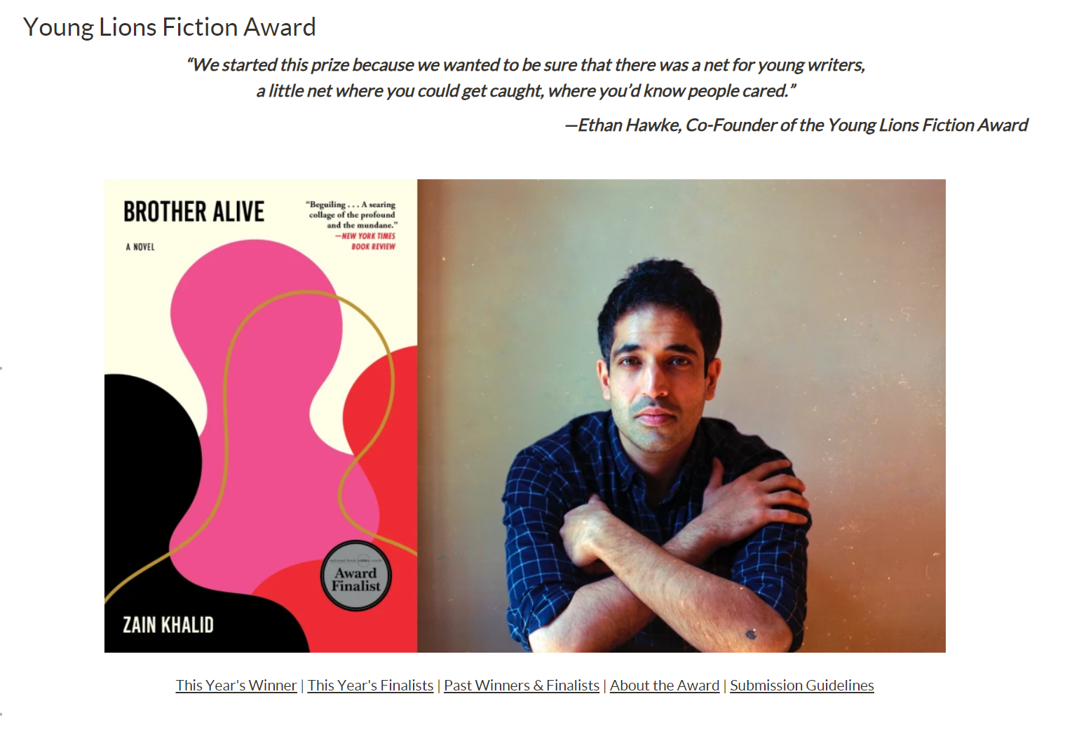 Young Lions Fiction award