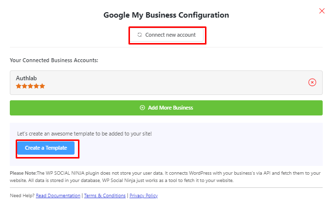 Google My Business Configuration
