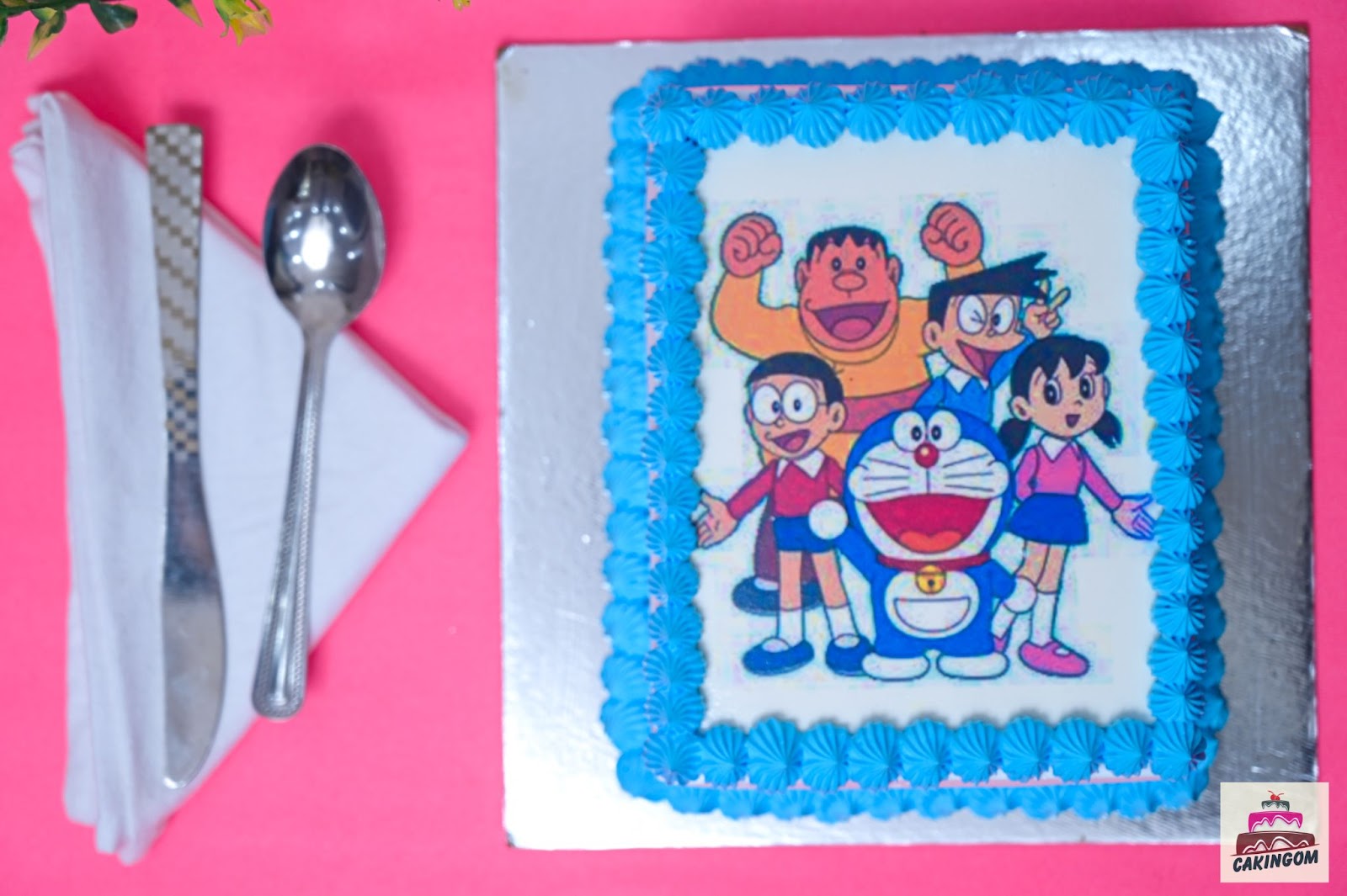 Doraemon Photo Cake Pineapple Cake