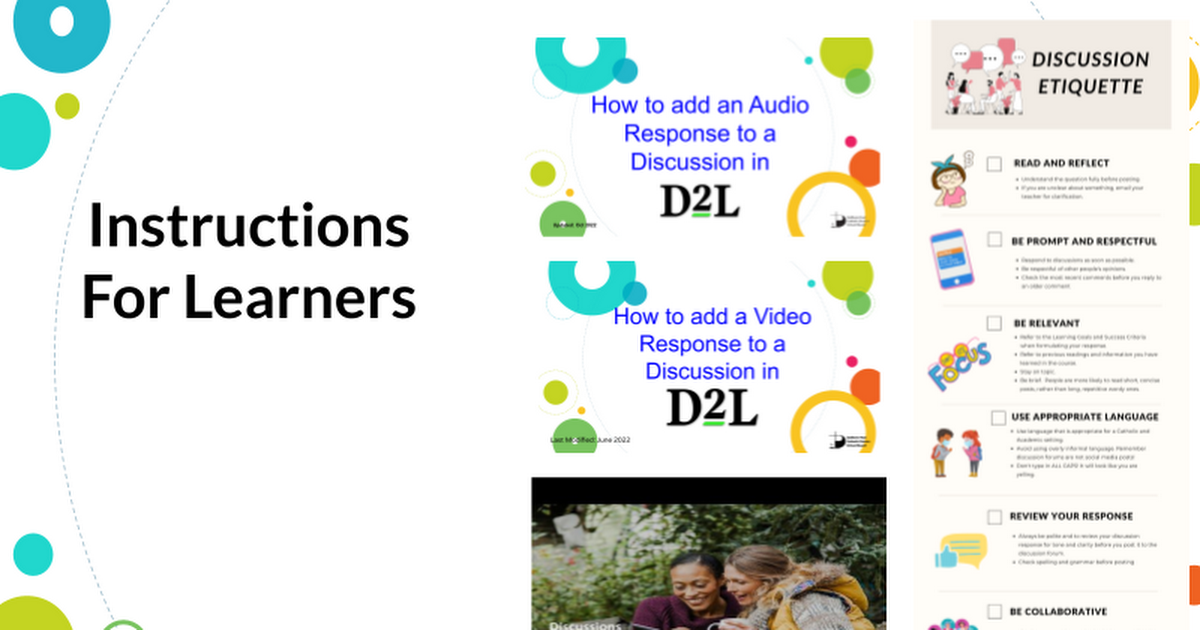 Learner Instructions Brightspace Discussions