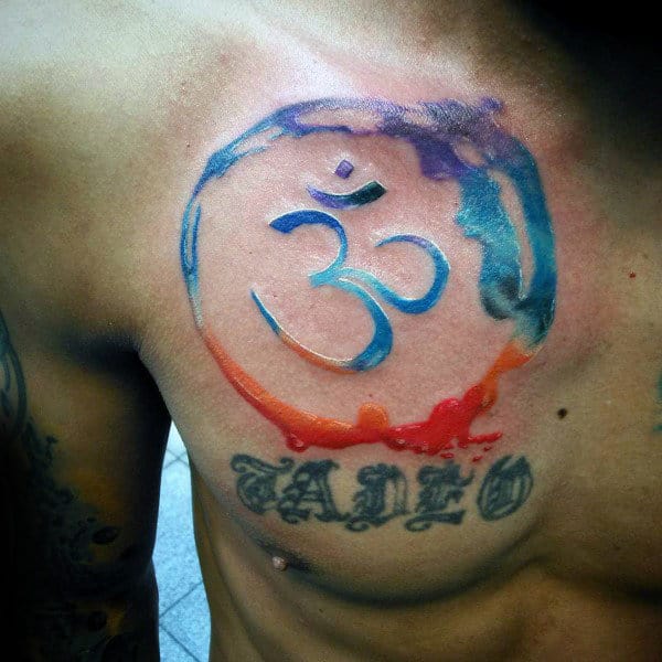 ลายสักโอม หน้าอก5
