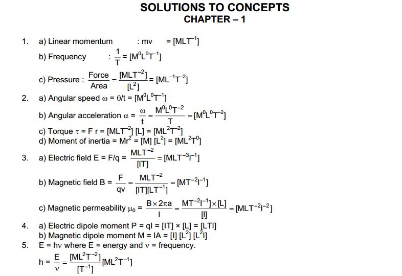 Introduction to Physics HC Verma Solutions to Concepts Chapter 1