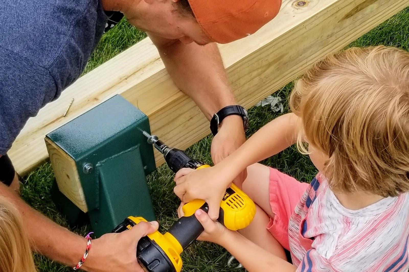 Avoid the high price tag of pre-assembled swing sets, and learn how to build a backyard swing set for cheap with this idea for kids!