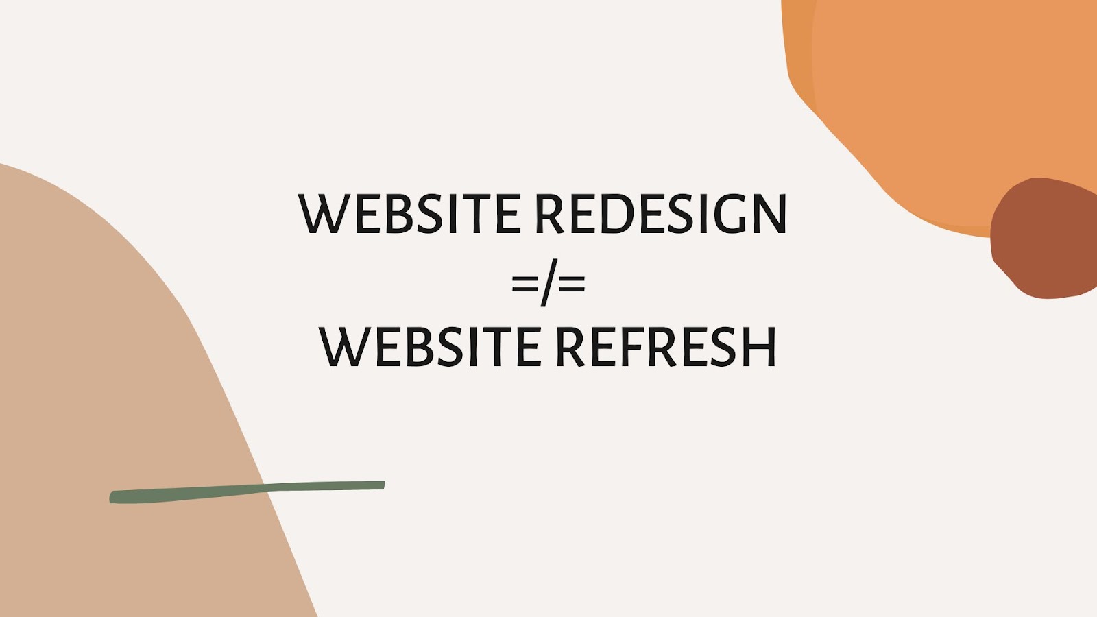 website redesign vs website refresh