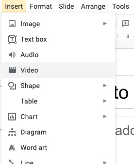 Add Video to Google Slides